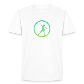 Ballerine, Ballet, Danseuse, Ballet - T-shirt Premium bio Homme - blanc - Devant - Nico (187cm)