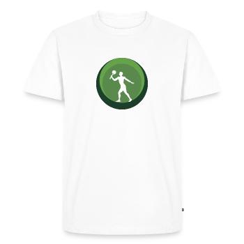 Tennis de plage Ballon de plage de tennis de plage - T-shirt Premium bio Homme - blanc - Devant - Nico (187cm)