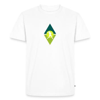 Softball Softball Raquette Softball Raquette - T-shirt Premium bio Homme - blanc - Devant - Nico (187cm)