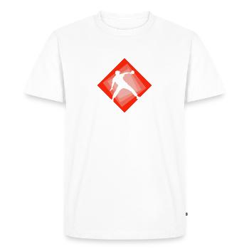 Tennis de table, balle de tennis de table, raquette de tennis de table - T-shirt Premium bio Homme - blanc - Devant - Nico (187cm)