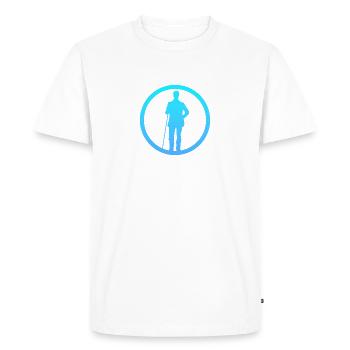 Joueur de billard Boule de billard Joueur de billard - T-shirt Premium bio Homme - blanc - Devant - Nico (187cm)