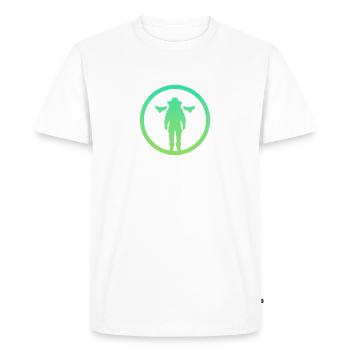 Abeilles Abeille Nid d’abeille - T-shirt Premium bio Homme - blanc - Devant - Nico (187cm)