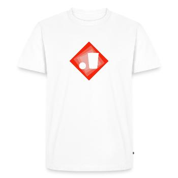 Beerpong Party Monster Beer Pong - T-shirt Premium bio Homme - blanc - Devant - Nico (187cm)
