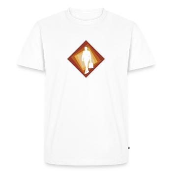 Banquier Banquier de la Bourse - T-shirt Premium bio Homme - blanc - Devant - Nico (187cm)