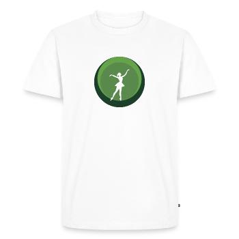 Danseuse de ballet Ballerine Danseuse de ballet - T-shirt Premium bio Homme - blanc - Devant - Nico (187cm)