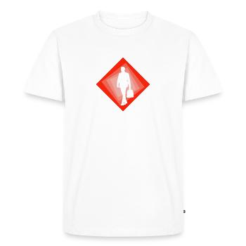 Banquier de la Bourse de Wall Street - T-shirt Premium bio Homme - blanc - Devant - Nico (187cm)