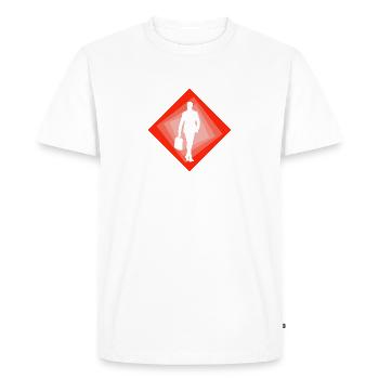 Banquier Banques Homme d’affaires - T-shirt Premium bio Homme - blanc - Devant - Nico (187cm)