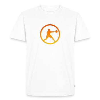 Joueurs de squash Raquettes de squash Joueurs de squash - T-shirt Premium bio Homme - blanc - Devant - Nico (187cm)