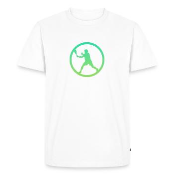 Joueur de squash Raquette de squash Squash - T-shirt Premium bio Homme - blanc - Devant - Nico (187cm)