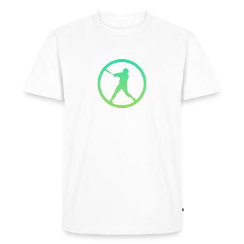 Pichet Baseball Softball - T-shirt Premium bio Homme - blanc - Devant - Nico (187cm)