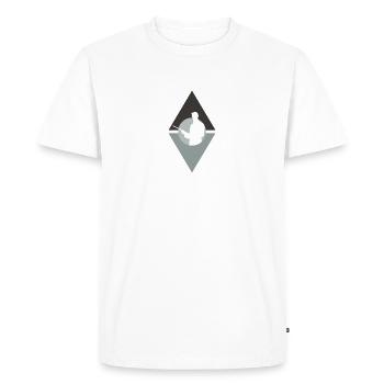 Boule de billard Joueur de billard Joueur de billard - T-shirt Premium bio Homme - blanc - Devant - Nico (187cm)