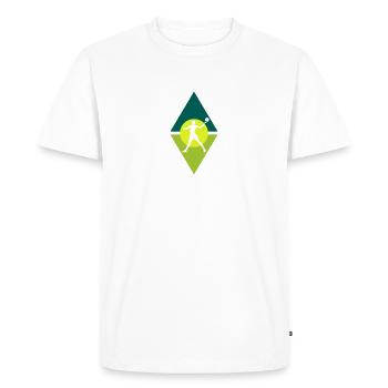 Joueur de tennis de plage Joueur de tennis - T-shirt Premium bio Homme - blanc - Devant - Nico (187cm)