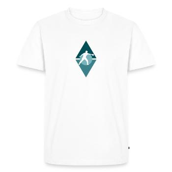Joueur de tennis de table Tennis de table Tennis de table - T-shirt Premium bio Homme - blanc - Devant - Nico (187cm)
