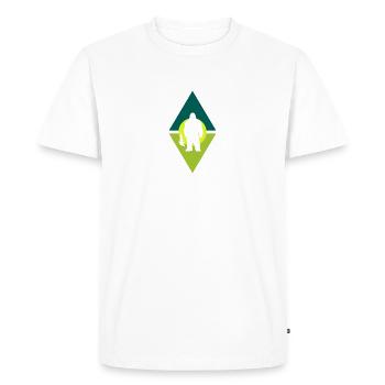 Yeti Lochness Big foot - T-shirt Premium bio Homme - blanc - Devant - Nico (187cm)