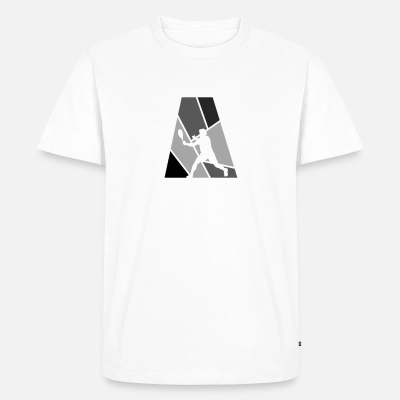 Squash Schläger Squashschläger - Männer Premium Bio T-Shirt - Weiß