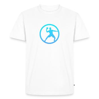 Raquettes de tennis de table Raquettes de tennis de table - T-shirt Premium bio Homme - blanc - Devant - Nico (187cm)