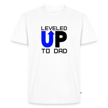 Dad Level Unlocked - Level up to Daddy Loading - Men's Premium Organic T-Shirt - white - Front - Nico (187cm)