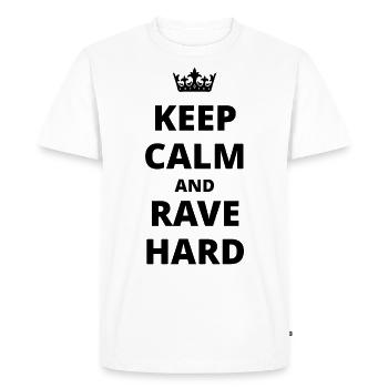 Techno - techno music - rave - rave hard - Men's Premium Organic T-Shirt - white - Front - Nico (187cm)