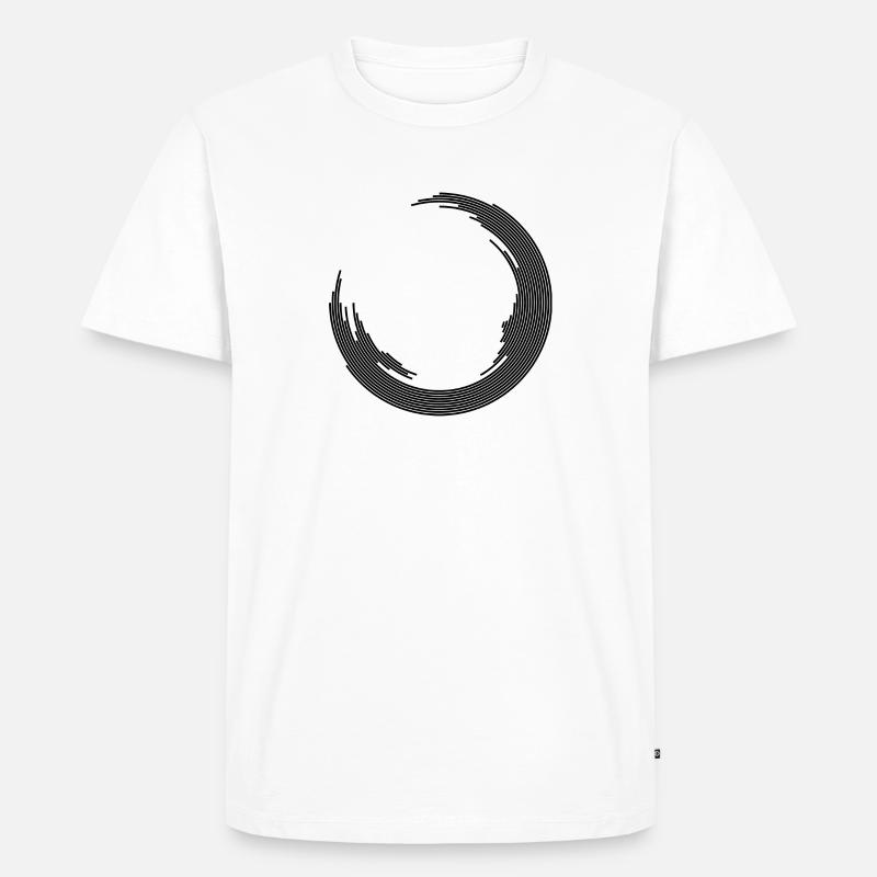 Circle Lines - Männer Premium Bio T-Shirt - Weiß