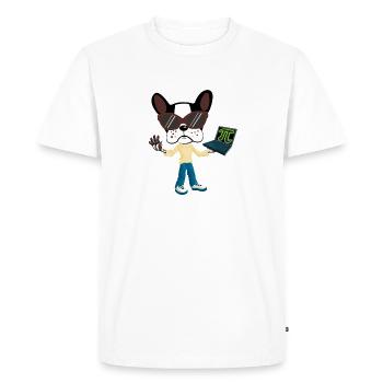 Pi Dog - Men's Premium Organic T-Shirt - white - Front - Nico (187cm)