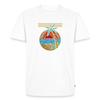 Palmiers - T-shirt Premium bio Homme - blanc - Devant - Nico (187cm)