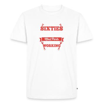 Construit dans les années 60 Anniversaire Hommes Femmes Construit dans Le - T-shirt Premium bio Homme - blanc - Devant - Nico (187cm)