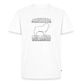 Drôle de chien de berger australien Chiens de dressage - T-shirt Premium bio Homme - blanc - Devant - Nico (187cm)