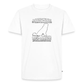 Obéissance Dressage de chien de berger australien - T-shirt Premium bio Homme - blanc - Devant - Nico (187cm)