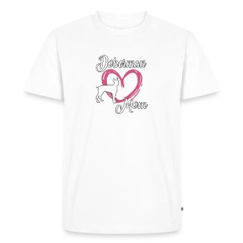 Dobermann Maman Maîtresse École de chiens Dobermann - T-shirt Premium bio Homme - blanc - Devant - Nico (187cm)