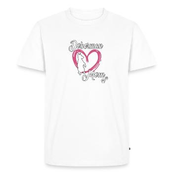 Dobermann Maman propriétaire de chien motif doux Doberman - T-shirt Premium bio Homme - blanc - Devant - Nico (187cm)