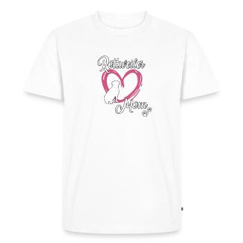 Rottweiler Mom dog owner motif cute rottweile - Men's Premium Organic T-Shirt - white - Front - Nico (187cm)