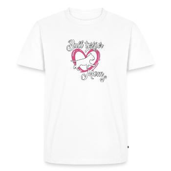 Bull Terrier Mom cute Bull Terrier Mistress Gassi - Men's Premium Organic T-Shirt - white - Front - Nico (187cm)