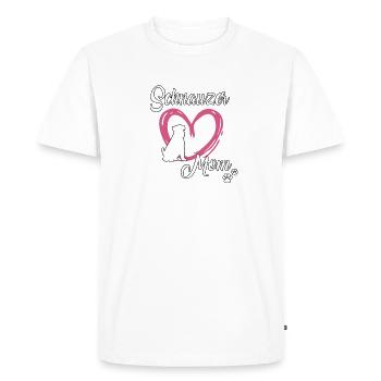 Schnauzer Maman mignonne maîtresse schnauzer géante Gassi - T-shirt Premium bio Homme - blanc - Devant - Nico (187cm)