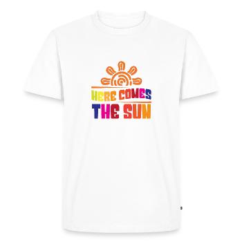 Here comes the sun - Men's Premium Organic T-Shirt - white - Front - Nico (187cm)