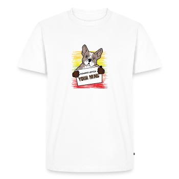 Hundeshirt tolles Design Hundeliebhaber - Männer Premium Bio T-Shirt - Weiß - Vorne - Nico (187cm)