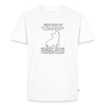 Mignon Yorkshire Terrier Dog Motif Yorki Gassi - T-shirt Premium bio Homme - blanc - Devant - Nico (187cm)