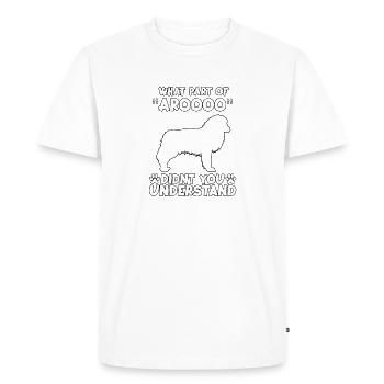 Chiens de berger australiens Fan Aussie Disant Gassi - T-shirt Premium bio Homme - blanc - Devant - Nico (187cm)
