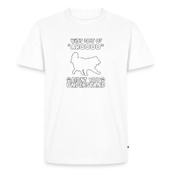 Cute Samoyed Saying Samoyed Dog Owner - Men's Premium Organic T-Shirt - white - Front - Nico (187cm)