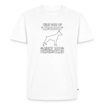 Dobermann Fan Dogs Motif Drôle Doberman Gassi - T-shirt Premium bio Homme - blanc - Devant - Nico (187cm)