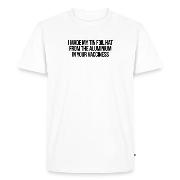 Anti Vaccination Funny - Men's Premium Organic T-Shirt - white - Front - Nico (187cm)