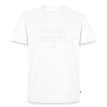 Travel Buddies - Men's Premium Organic T-Shirt - white - Front - Nico (187cm)