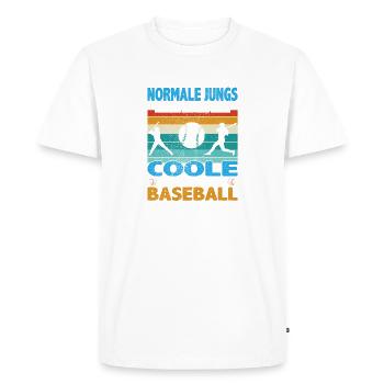Les gars normaux font des devoirs jeux cool - T-shirt Premium bio Homme - blanc - Devant - Nico (187cm)