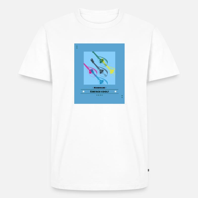 Mandoline - Einfach cool - Männer Premium Bio T-Shirt - Weiß