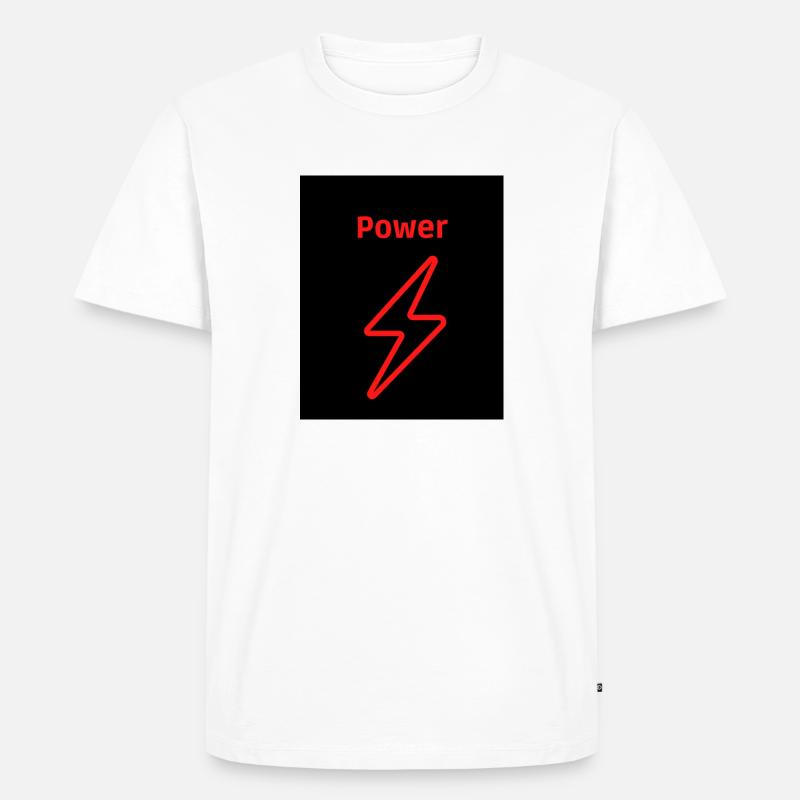 Power - Männer Premium Bio T-Shirt - Weiß