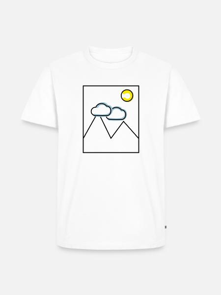 Landscape - Männer Premium Bio T-Shirt - Weiß