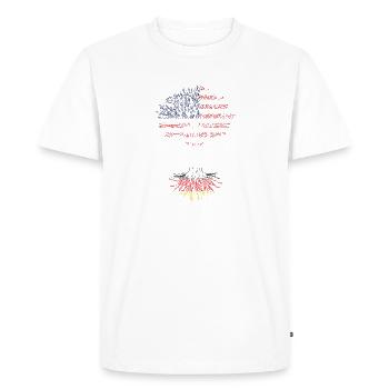 Héritage allemand cultivé aux États-Unis - T-shirt Premium bio Homme - blanc - Devant - Nico (187cm)