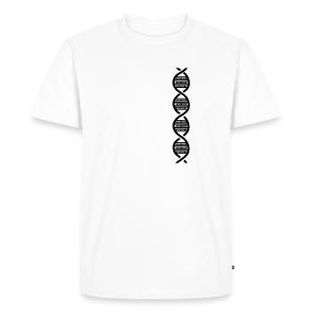 Harmonica ADN noir pour harmoniciste - T-shirt Premium bio Homme - blanc - Devant - Nico (187cm)