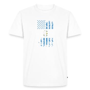 Guatemala American Guatemalan Flag Chapina Patriot - Men's Premium Organic T-Shirt - white - Front - Nico (187cm)