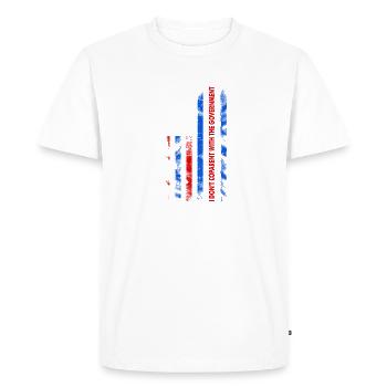 I Don't CoParent With The Government American Flag - Men's Premium Organic T-Shirt - white - Front - Nico (187cm)