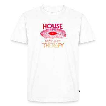 House Music Disc Jockey - T-shirt Premium bio Homme - blanc - Devant - Nico (187cm)